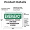 Signmission Remote Pull Station For Hood Fire Suppression Emergency Sign, Vinyl Decal, 24in x 18in, 2PK OS-2PACK-EM-D-1824-L-10417 - alternate 3
